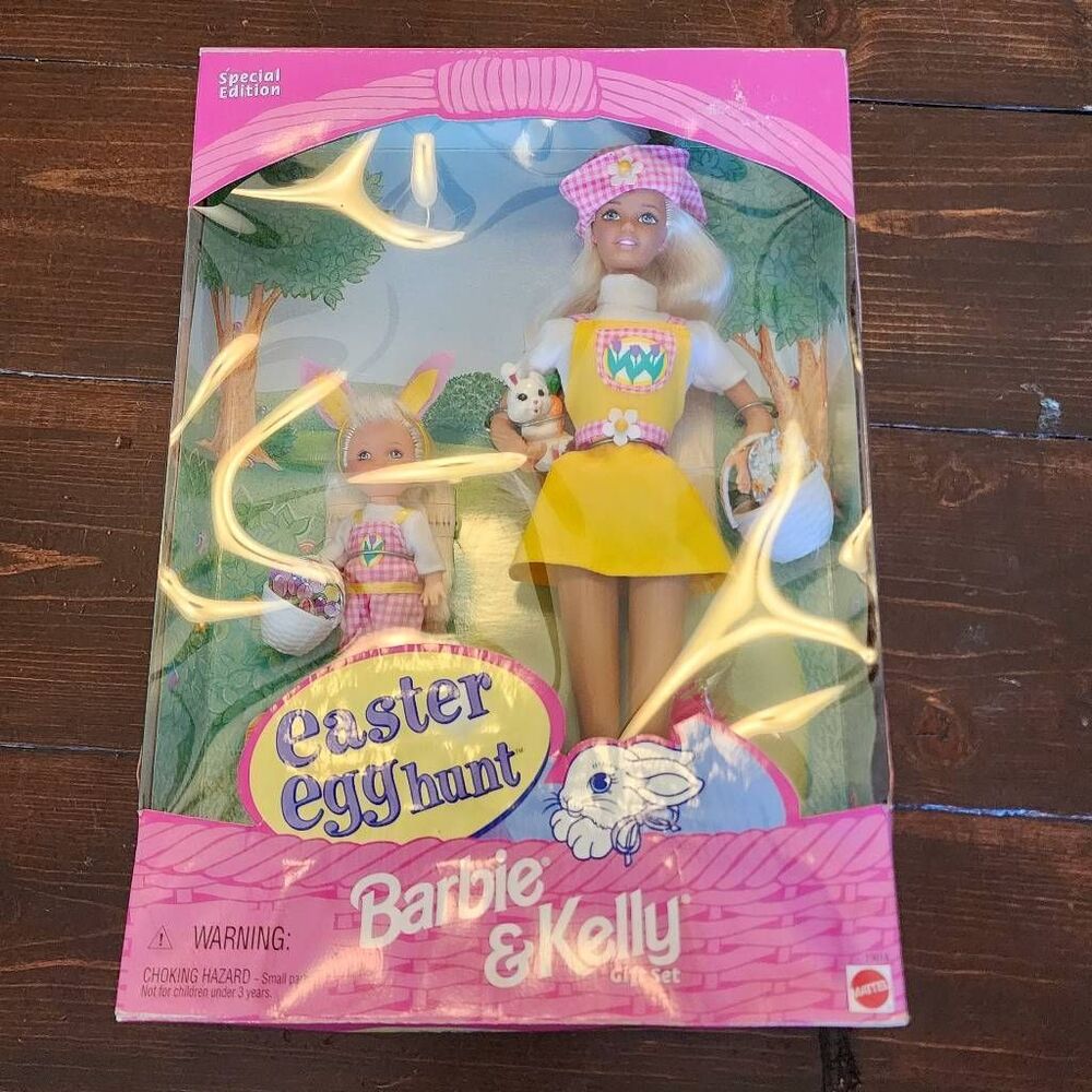 Mattel 1997 Special Edition Easter Egg Hunt Barbie & Kelly Gift Set